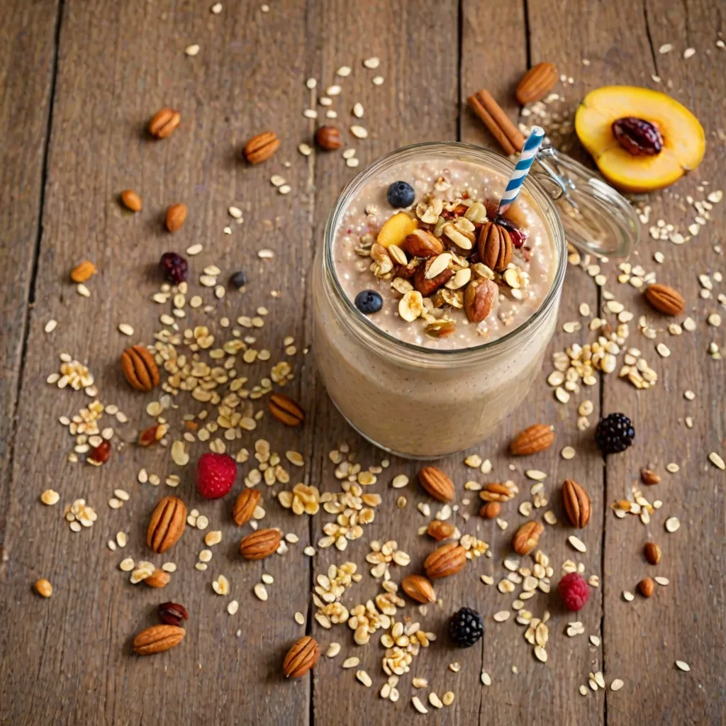 Koktajl z płatkami owsianymi na śniadanie