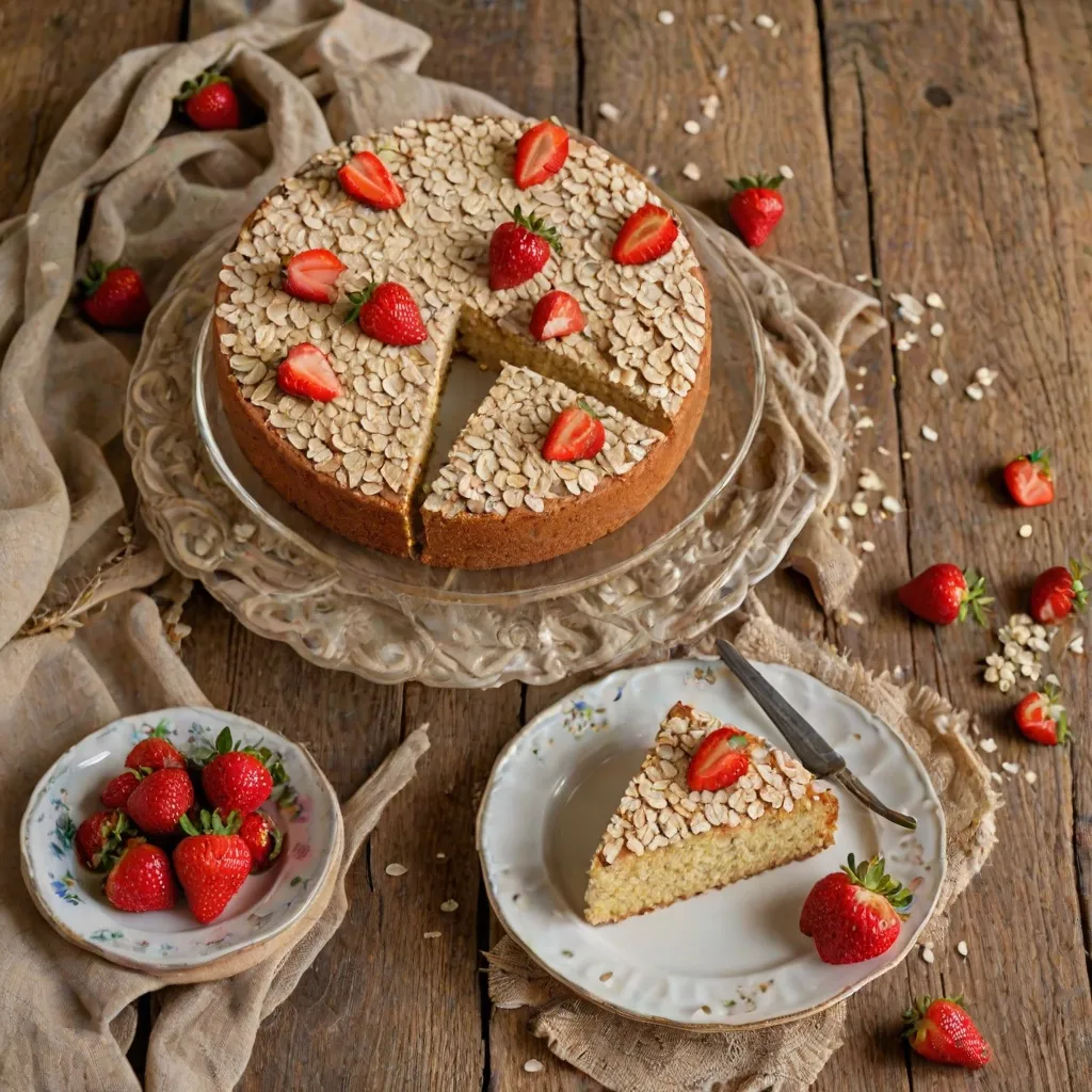 Kruche ciasto bezglutenowe z mąki owsianej z truskawkami - przepis