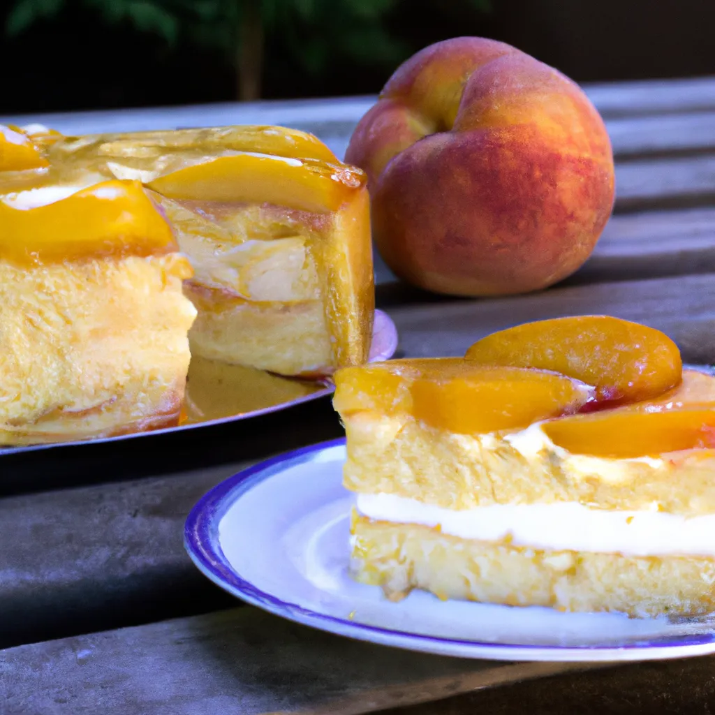 Ciasto francuskie z brzoskwiniami i budyniem - łatwy przepis