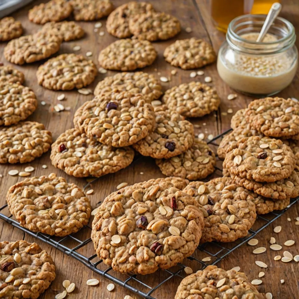 Zdrowe ciasteczka owsiane bez cukru i mąki