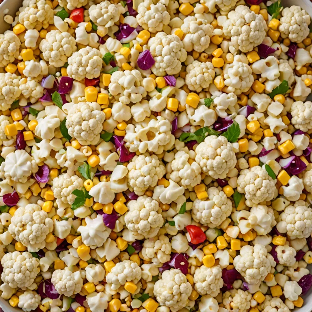 Sałatka z kalafiorem i kukurydzą - zdrowy przepis