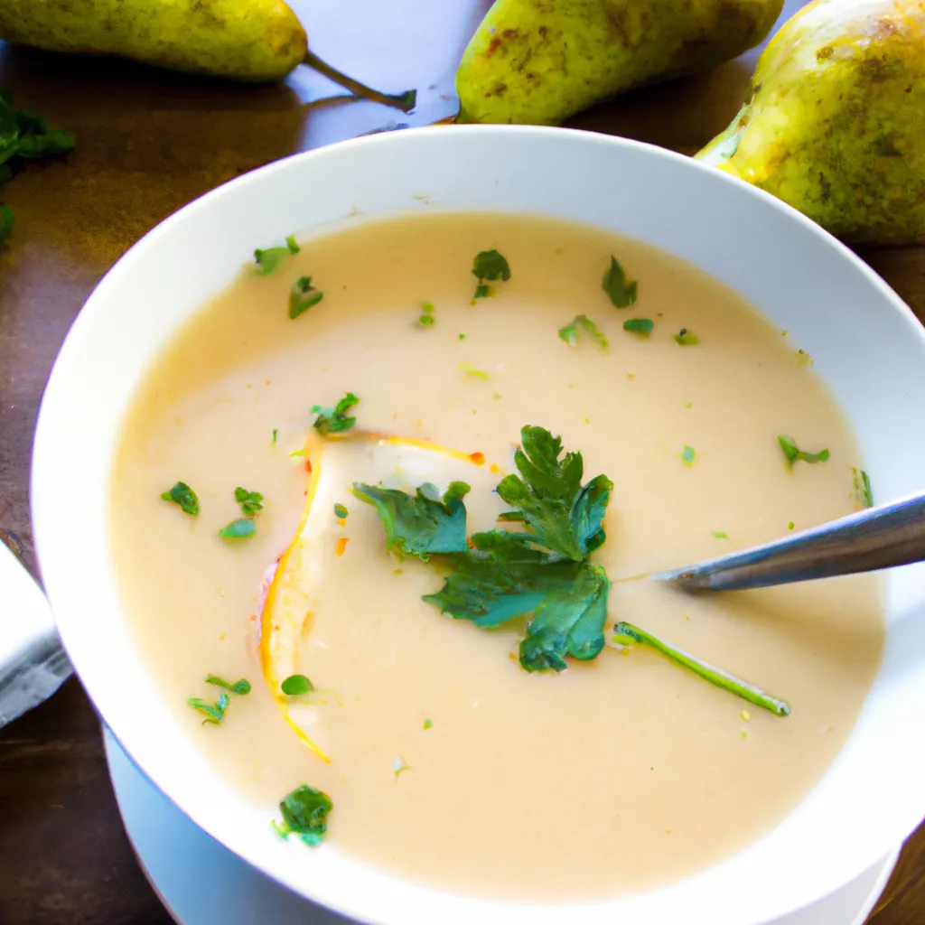 Zupa krem z gruszki i pietruszki - wykwintny przepis