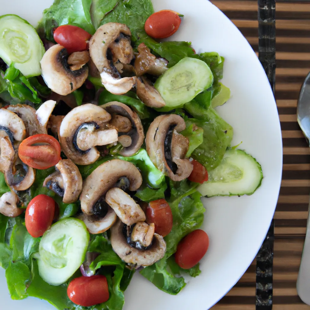 Sałatka z boczniakami - lekka i zdrowa