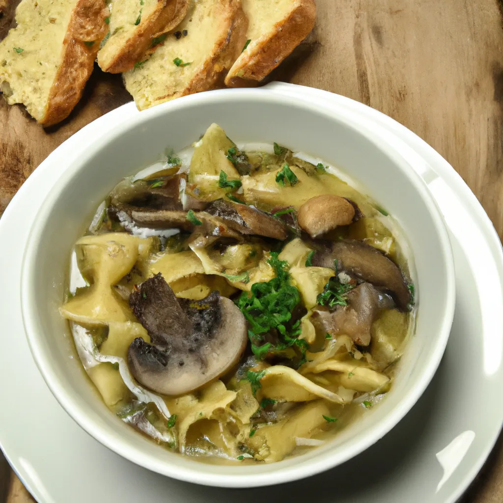 Jak przygotować zupę pieczarkową z makaronem