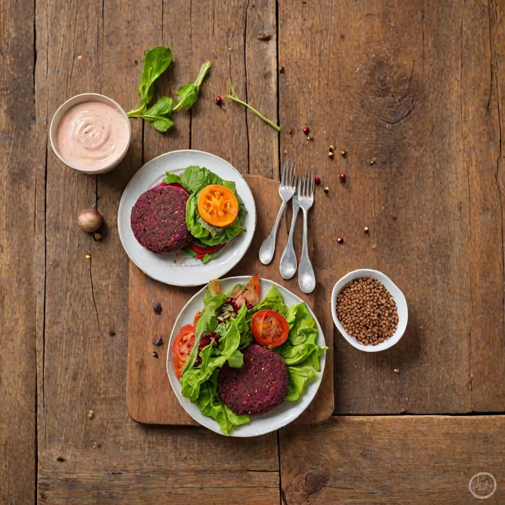 Burgery z buraka i kaszy jaglanej - przepis