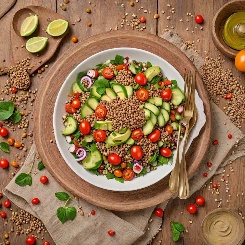 Sałatka z kaszą jaglaną i warzywami