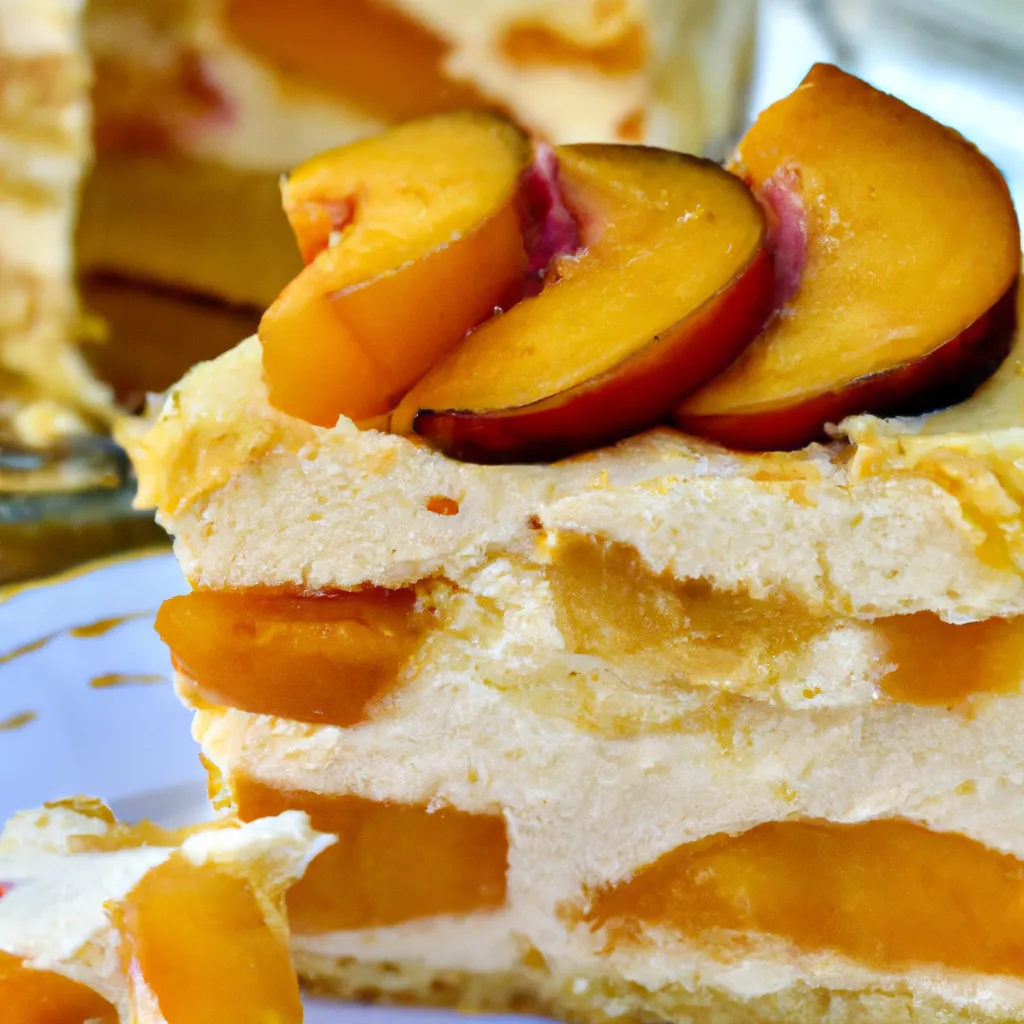 Ciasto francuskie z brzoskwiniami i budyniem - łatwy przepis