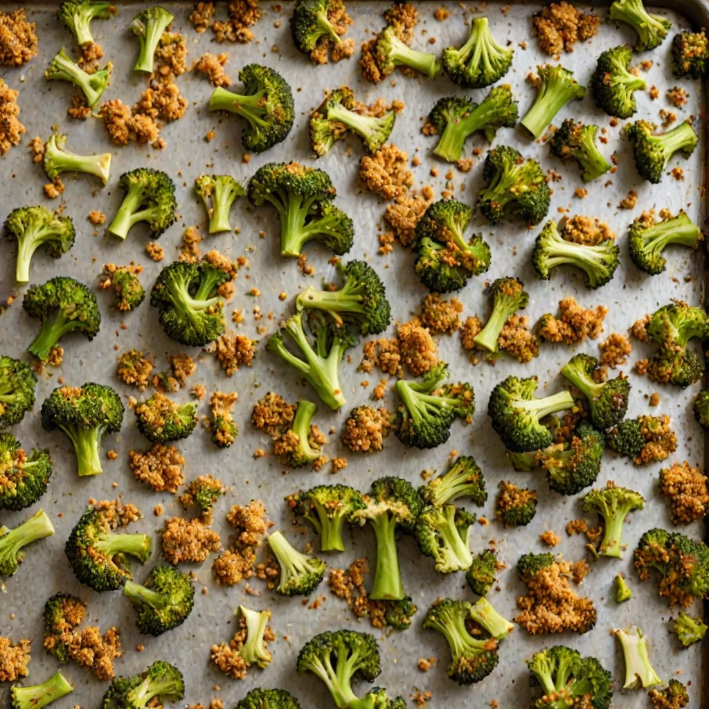 Pieczony brokuł w pikantnej panierce
