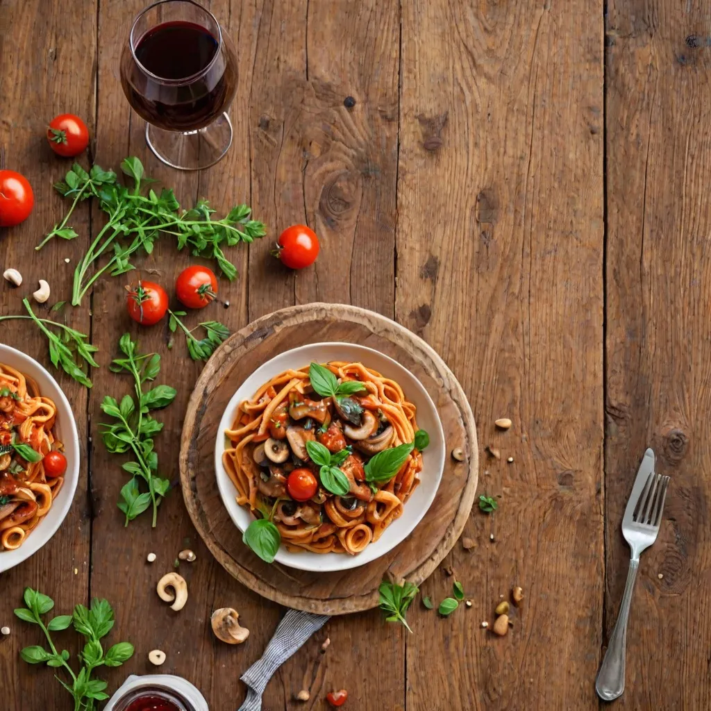 Makaron z boczniakami w sosie pomidorowym - przepis