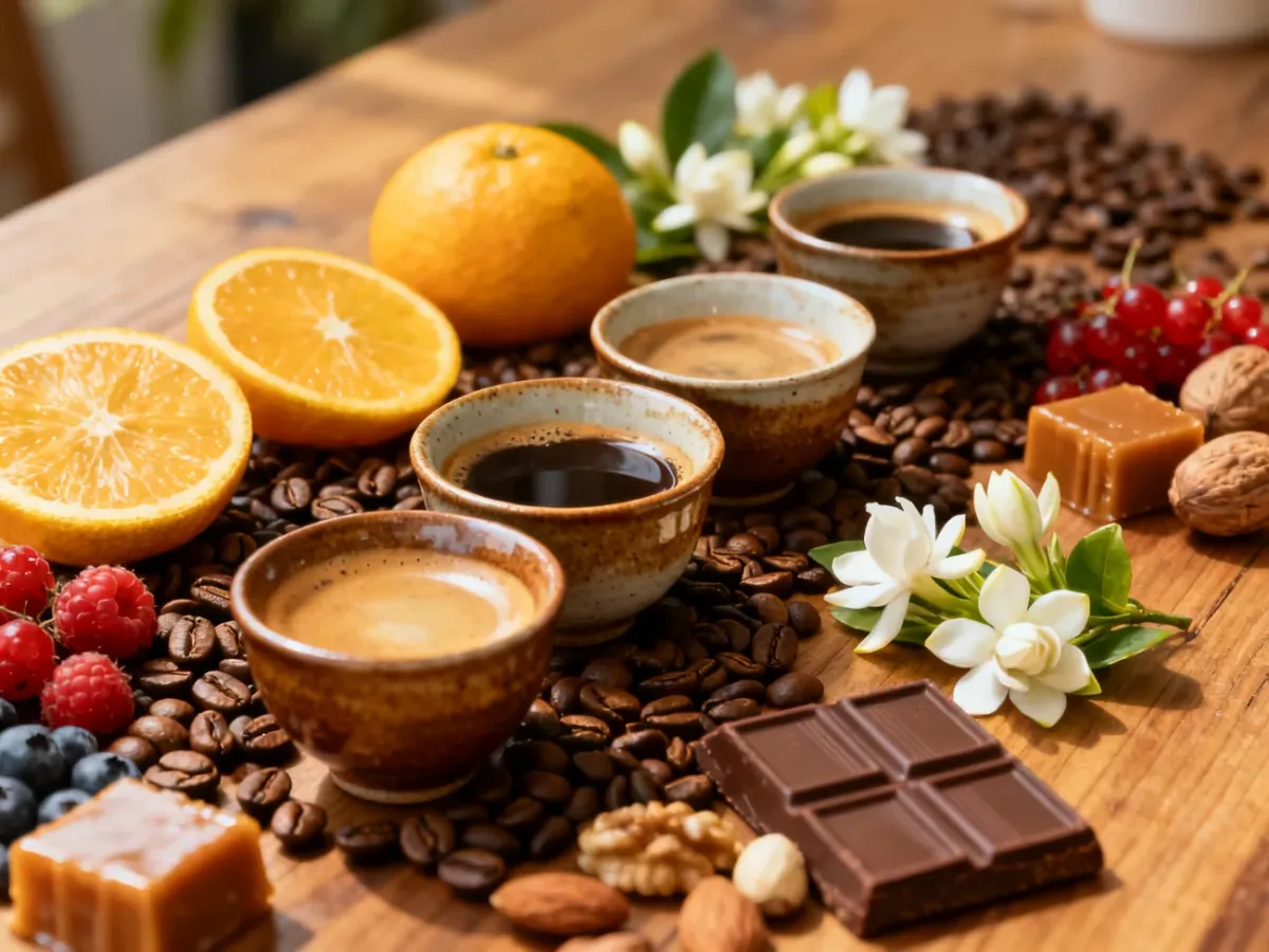 Degustacja kawy Arabica z owocowymi, kwiatowymi, karmelowymi i czekoladowymi akcentami