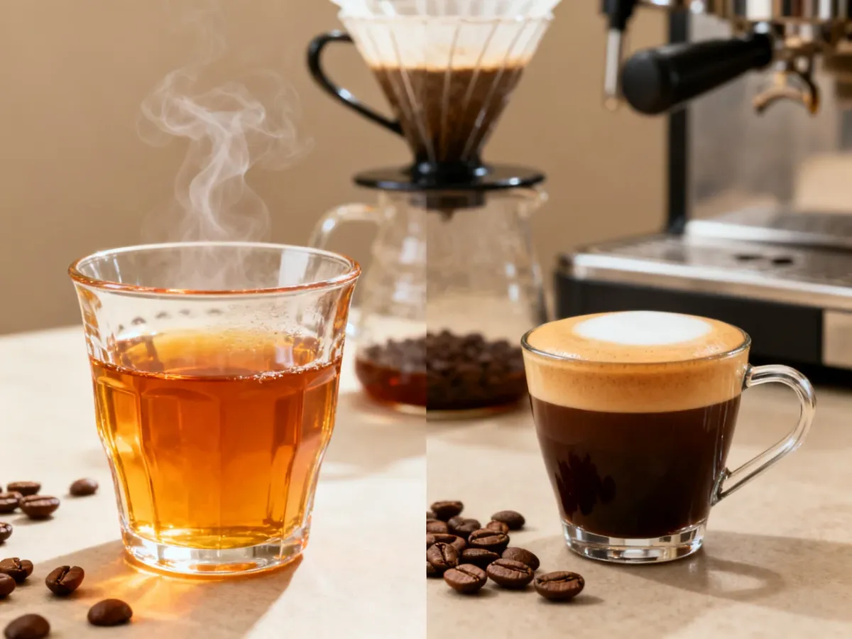 Porównanie kawy single origin parzonej przelewowo i zbalansowanego espresso blend