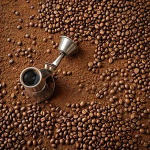 Barista ubijający świeżo zmieloną kawę w kolbie ekspresu, tworzący idealnie płaską powierzchnię przed parzeniem.
